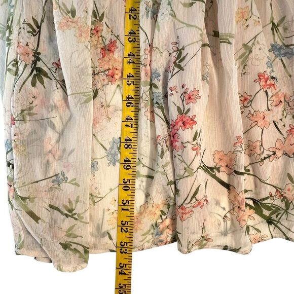 Taylor Women's Floral Tiered Halter Maxi Dress Size 16W Smocked Cottage Boho - Picture 7 of 9